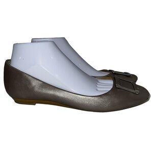 Naturalizer Women's Loafers 10M Metallic Leather Slip On Comfort Silver Square